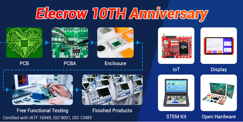 Elecrow Celebrates 10 Years of Success in Electronics and PCBA Manufacturing