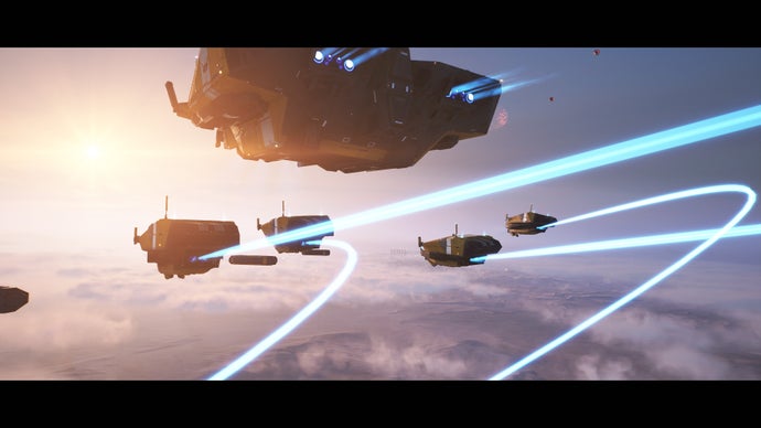 homeworld 3 screenshot, showing a resourcer with its drones