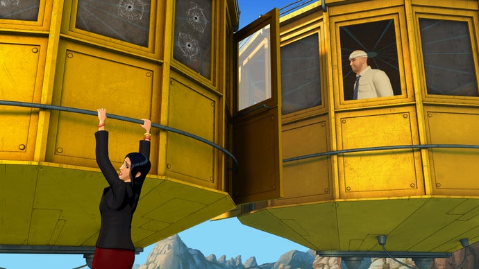 The worst place you could decide to practice your chin ups in Broken Sword.