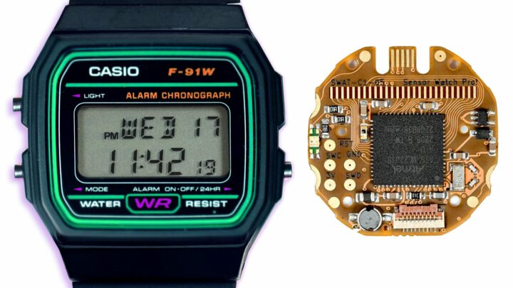 Sensor Watch Pro board with watch