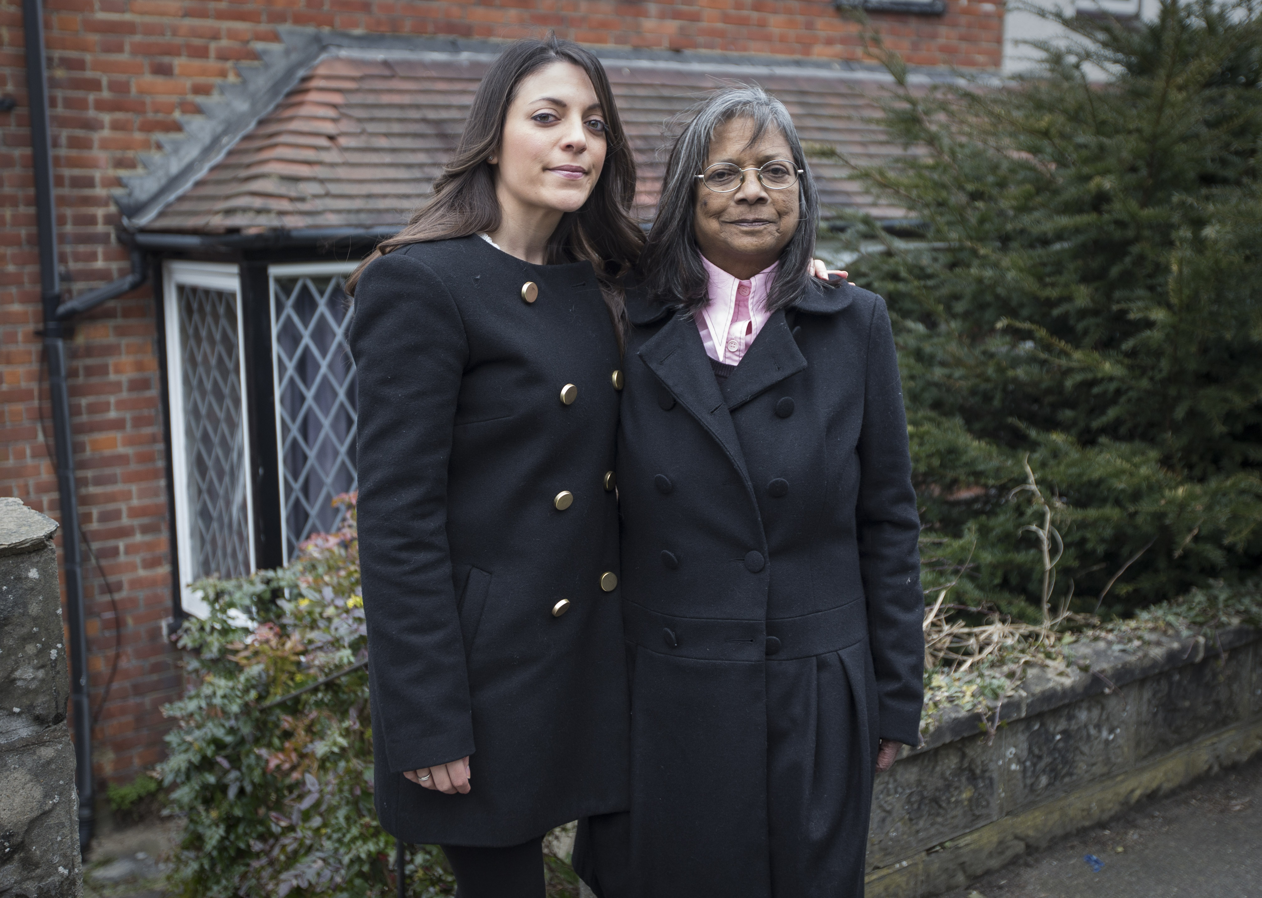 Meredith's sister Stephanie - left, with their late mum Arline